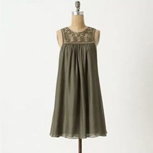 ANTHROPOLOGIE LEIFSDOTTIR PANGEA SILK DRESS 0